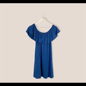 RUE 21 Blue On Off Shoulder Summer Dress M